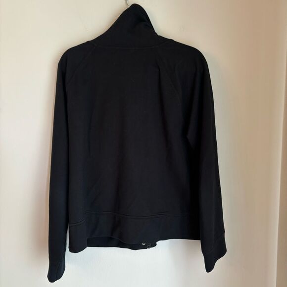 Lauren Ralph Lauren Zip Jacket Black LRL Active Soft Cotton Blend Women’s Sz XL - Picture 6 of 12